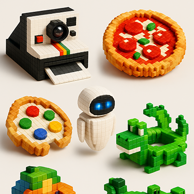 Icône 3D VOXEL